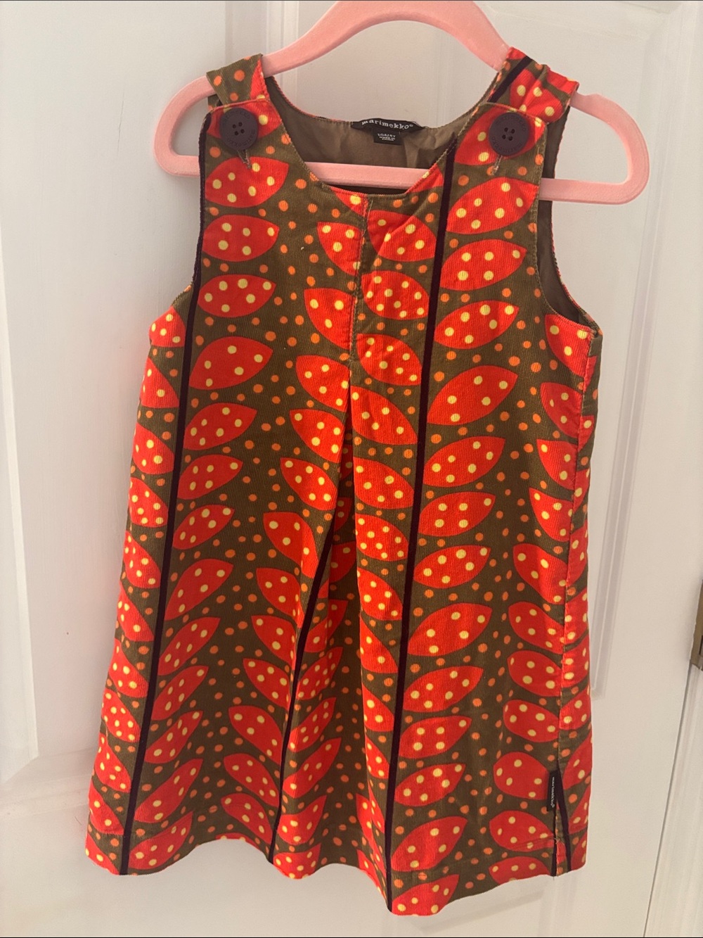 Marimekko Kids dress/tunic Brown Orange/reddish Polka Dot